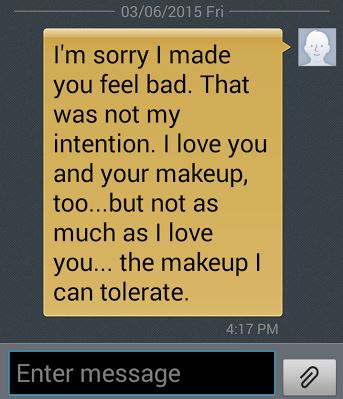 Apology TEXTED!